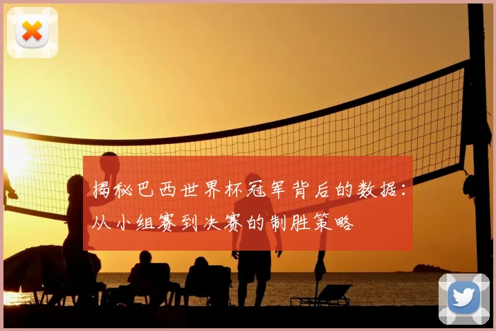 揭秘巴西世界杯冠军背后的数据：从小组赛到决赛的制胜策略